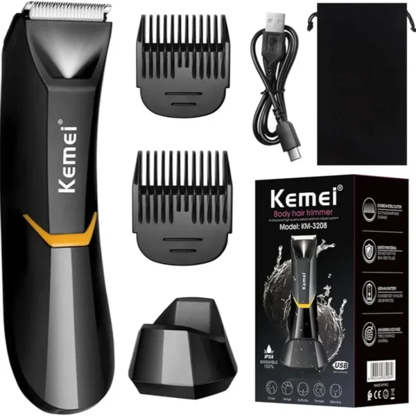 Kemei Body Hair Trimmer, Electric Full Body Shaver, Groomer