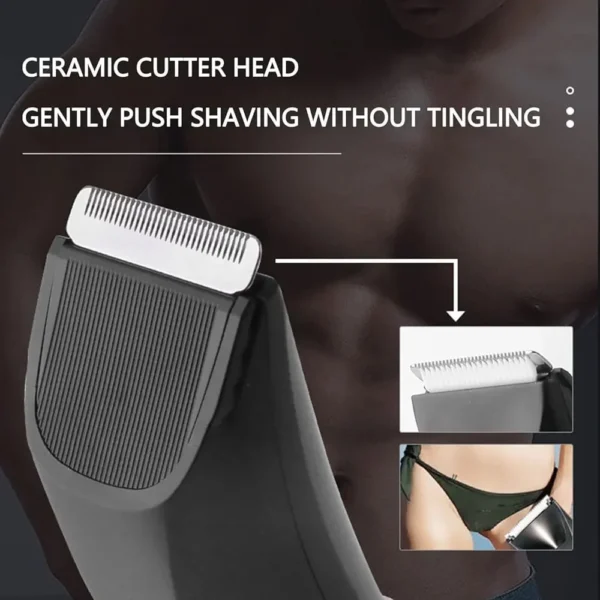 Kemei Body Hair Trimmer, Electric Full Body Shaver, Groomer - Image 2